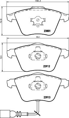 HELLA 8DB 355 031-321 - Bremžu uzliku kompl., Disku bremzes autospares.lv