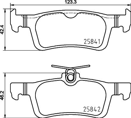 HELLA 8DB 355 031-761 - Bremžu uzliku kompl., Disku bremzes www.autospares.lv