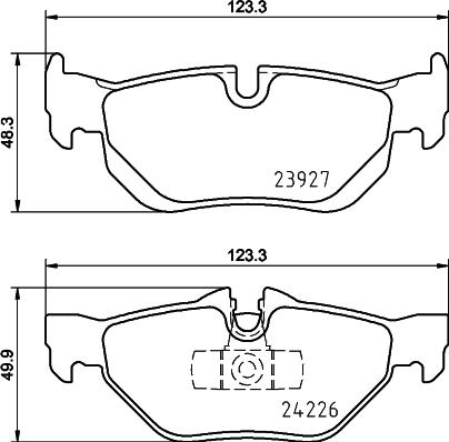 HELLA 8DB 355 031-781 - Bremžu uzliku kompl., Disku bremzes autospares.lv