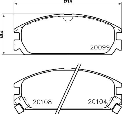 HELLA 8DB 355 031-731 - Bremžu uzliku kompl., Disku bremzes autospares.lv