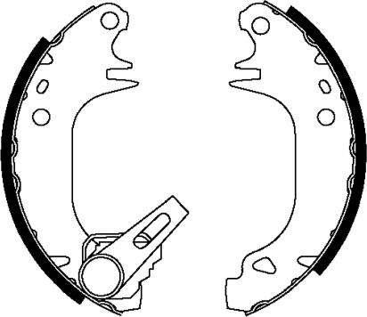 HELLA 8DB 355 038-091 - Brake Shoe Set www.autospares.lv