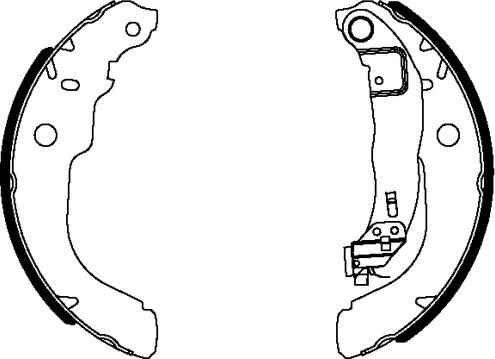 HELLA 8DB 355 038-101 - Brake Shoe Set www.autospares.lv