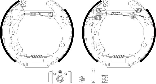 HELLA 8DB 355 038-121 - Bremžu loku komplekts autospares.lv