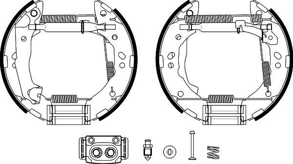 HELLA 8DB 355 038-171 - Bremžu loku komplekts www.autospares.lv