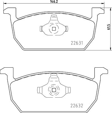 HELLA 8DB 355 032-951 - Bremžu uzliku kompl., Disku bremzes www.autospares.lv