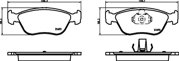 HELLA 8DB 355 032-971 - Brake Pad Set, disc brake www.autospares.lv