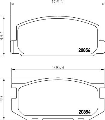 HELLA 8DB 355 032-401 - Brake Pad Set, disc brake www.autospares.lv