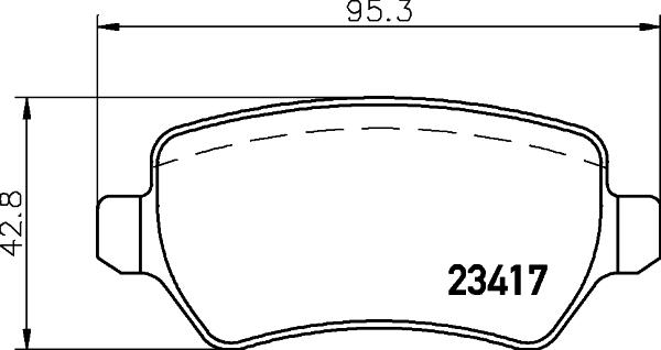 HELLA 8DB 355 032-511 - Тормозные колодки, дисковые, комплект www.autospares.lv