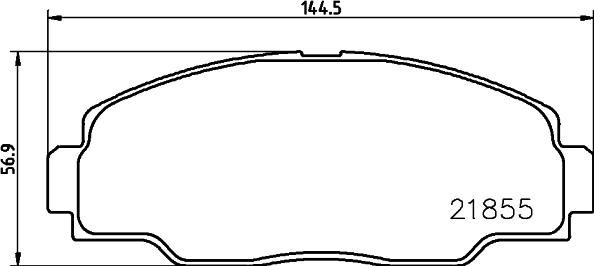 HELLA 8DB 355 032-381 - Bremžu uzliku kompl., Disku bremzes autospares.lv