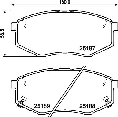 HELLA 8DB 355 037-981 - Bremžu uzliku kompl., Disku bremzes www.autospares.lv