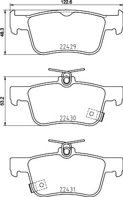 HELLA 8DB 355 037-641 - Bremžu uzliku kompl., Disku bremzes www.autospares.lv