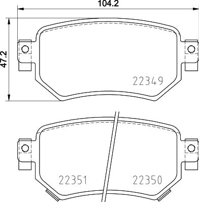 HELLA 8DB 355 037-111 - Bremžu uzliku kompl., Disku bremzes www.autospares.lv