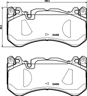 HELLA 8DB 355 037-871 - Bremžu uzliku kompl., Disku bremzes autospares.lv