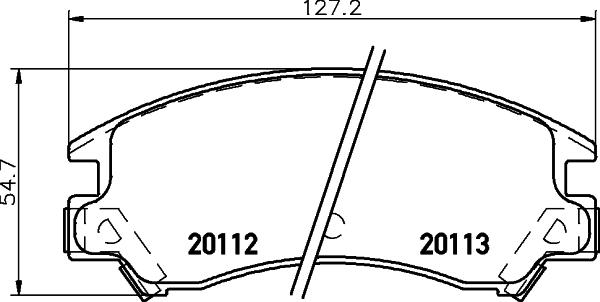 HELLA 8DB 355 037-261 - Bremžu uzliku kompl., Disku bremzes www.autospares.lv