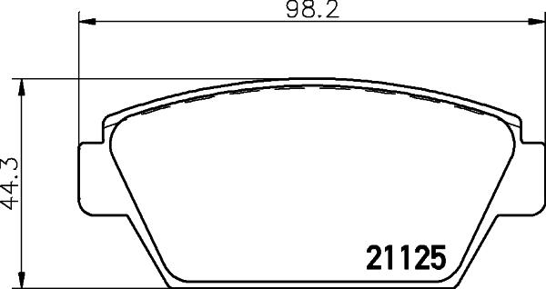 HELLA 8DB 355 037-231 - Brake Pad Set, disc brake www.autospares.lv