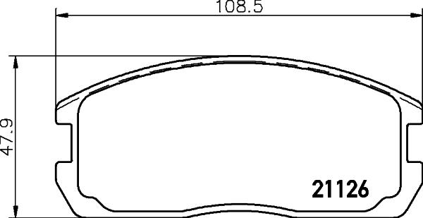 HELLA 8DB 355 037-221 - Bremžu uzliku kompl., Disku bremzes autospares.lv