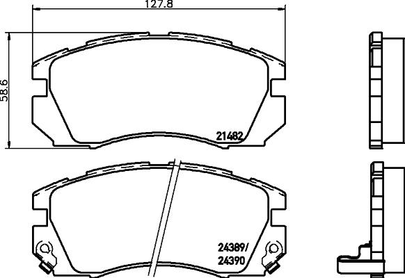 HELLA 8DB 355 037-271 - Bremžu uzliku kompl., Disku bremzes www.autospares.lv