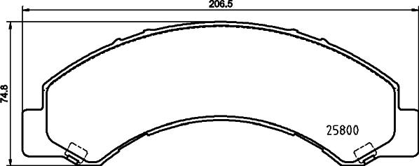 HELLA 8DB 355 037-711 - Bremžu uzliku kompl., Disku bremzes autospares.lv