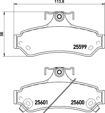 HELLA 8DB 355 029-941 - Bremžu uzliku kompl., Disku bremzes www.autospares.lv