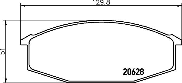 HELLA 8DB 355 029-811 - Bremžu uzliku kompl., Disku bremzes autospares.lv