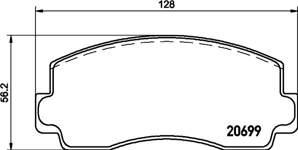 HELLA 8DB 355 029-821 - Bremžu uzliku kompl., Disku bremzes autospares.lv