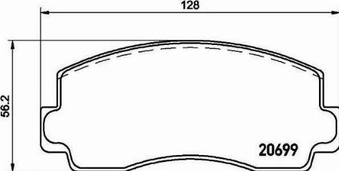 HELLA 8DB 355 007-241 - Тормозные колодки, дисковые, комплект www.autospares.lv