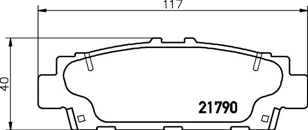 HELLA 8DB 355 029-391 - Bremžu uzliku kompl., Disku bremzes www.autospares.lv