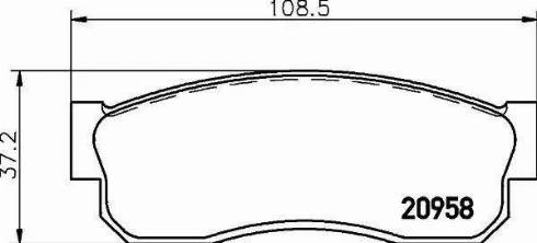 HELLA 8DB 355 006-081 - Brake Pad Set, disc brake www.autospares.lv