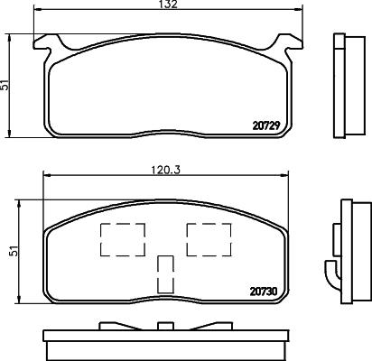 HELLA 8DB 355 029-231 - Bremžu uzliku kompl., Disku bremzes www.autospares.lv