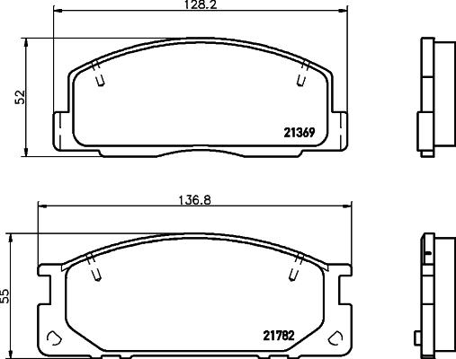 HELLA 8DB 355 029-781 - Тормозные колодки, дисковые, комплект www.autospares.lv