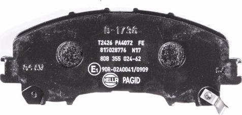 HELLA 8DB 355 024-621 - Bremžu uzliku kompl., Disku bremzes www.autospares.lv