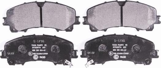 HELLA 8DB 355 024-621 - Bremžu uzliku kompl., Disku bremzes www.autospares.lv