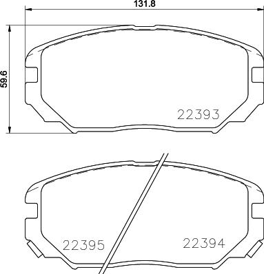 HELLA 8DB 355 024-891 - Bremžu uzliku kompl., Disku bremzes autospares.lv