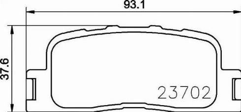 HELLA 8DB 355 024-851 - Brake Pad Set, disc brake www.autospares.lv