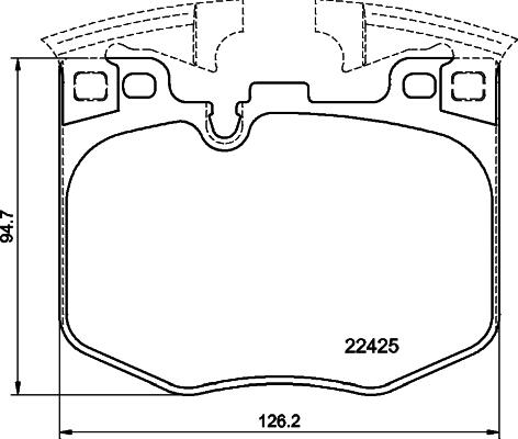 HELLA 8DB 355 025-951 - Bremžu uzliku kompl., Disku bremzes www.autospares.lv