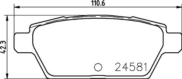 HELLA 8DB 355 025-651 - Тормозные колодки, дисковые, комплект www.autospares.lv