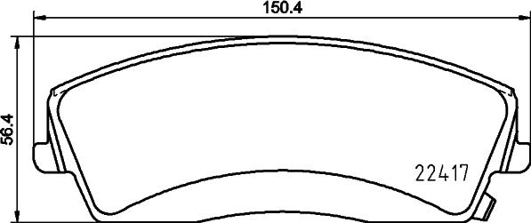 HELLA 8DB 355 025-001 - Bremžu uzliku kompl., Disku bremzes www.autospares.lv