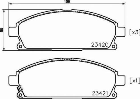 HELLA 8DB 355 025-141 - Bremžu uzliku kompl., Disku bremzes autospares.lv