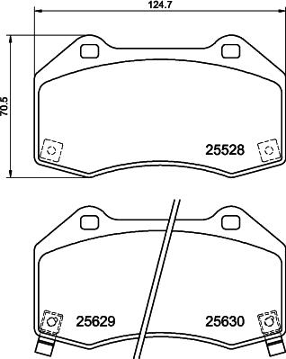 HELLA 8DB 355 025-891 - Bremžu uzliku kompl., Disku bremzes www.autospares.lv