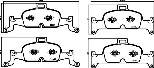 HELLA 8DB 355 025-811 - Bremžu uzliku kompl., Disku bremzes www.autospares.lv