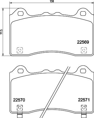 HELLA 8DB 355 025-831 - Bremžu uzliku kompl., Disku bremzes autospares.lv