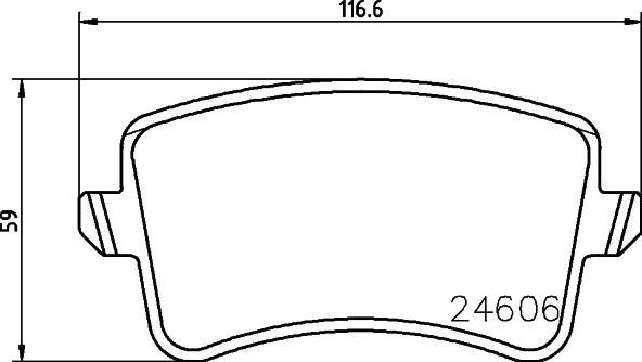 HELLA 8DB 355 025-391 - Тормозные колодки, дисковые, комплект www.autospares.lv