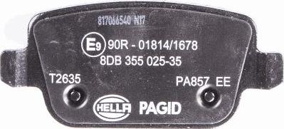 HELLA 8DB 355 025-351 - Bremžu uzliku kompl., Disku bremzes autospares.lv