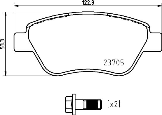 HELLA 8DB 355 025-301 - Bremžu uzliku kompl., Disku bremzes autospares.lv