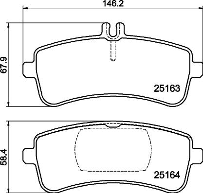 HELLA 8DB 355 025-241 - Тормозные колодки, дисковые, комплект www.autospares.lv