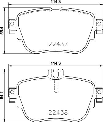 HELLA 8DB 355 025-781 - Bremžu uzliku kompl., Disku bremzes www.autospares.lv