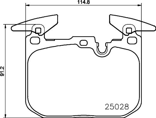 HELLA 8DB 355 026-651 - Bremžu uzliku kompl., Disku bremzes www.autospares.lv