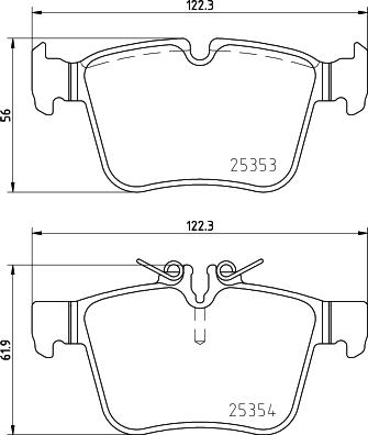 HELLA 8DB 355 026-601 - Bremžu uzliku kompl., Disku bremzes autospares.lv