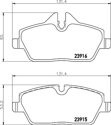 HELLA 8DB 355 026-031 - Bremžu uzliku kompl., Disku bremzes www.autospares.lv