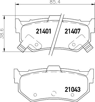 HELLA 8DB 355 026-861 - Bremžu uzliku kompl., Disku bremzes www.autospares.lv